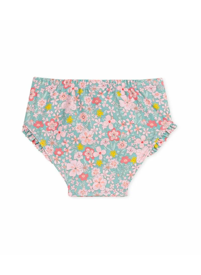 بيتي باتو Babies' ruffled floral print swim pants